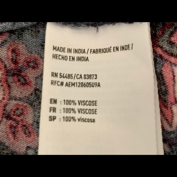 American Eagle Outfitters Paisley High Low Mini Dress size SP - Picture 10 of 10